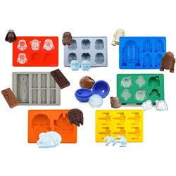 Silicone Mold Set Ice Chocolate Candy Molds Cubes Stormtrooper Darth Vade Fighter Millennium Falcon Han Ice Cube Trays