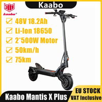 Pre-sell EU STOCK  Kaabo Mantis X Plus 48V 18.2Ah Electric Scooter 500W*2 Motor Mid-Mounted Display NFC USB Charging Kickscooter