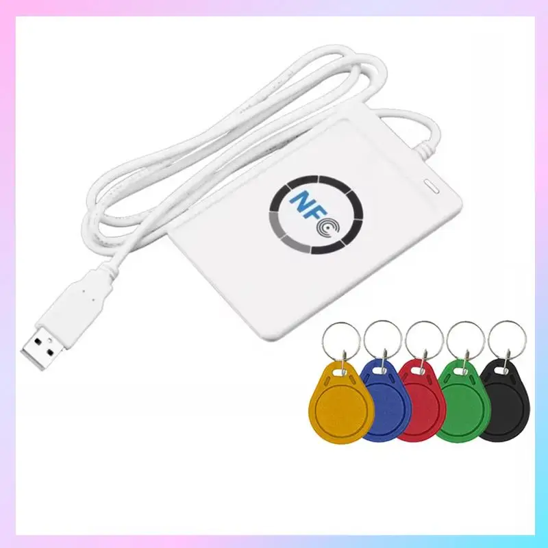 

AB25-ACR122U RFID IC Устройство чтения смарт-карт Дубликатор + 5XUID Брелок Писатель Копировальный аппарат Записываемый клон 13,56 МГц ID IC Копировальный аппарат для карт