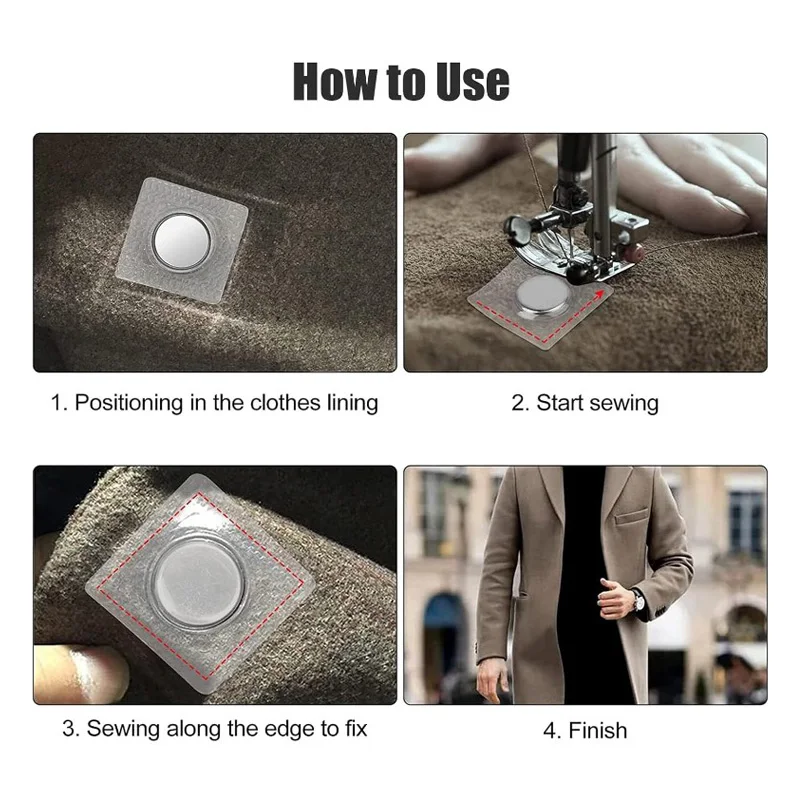 5PCS/20PCS Handbag Wallet Invisible Magnetic Buckle Fastener Notebook Cloth Buckle Magnetic Snap Button DIY Craft Sewing Tools