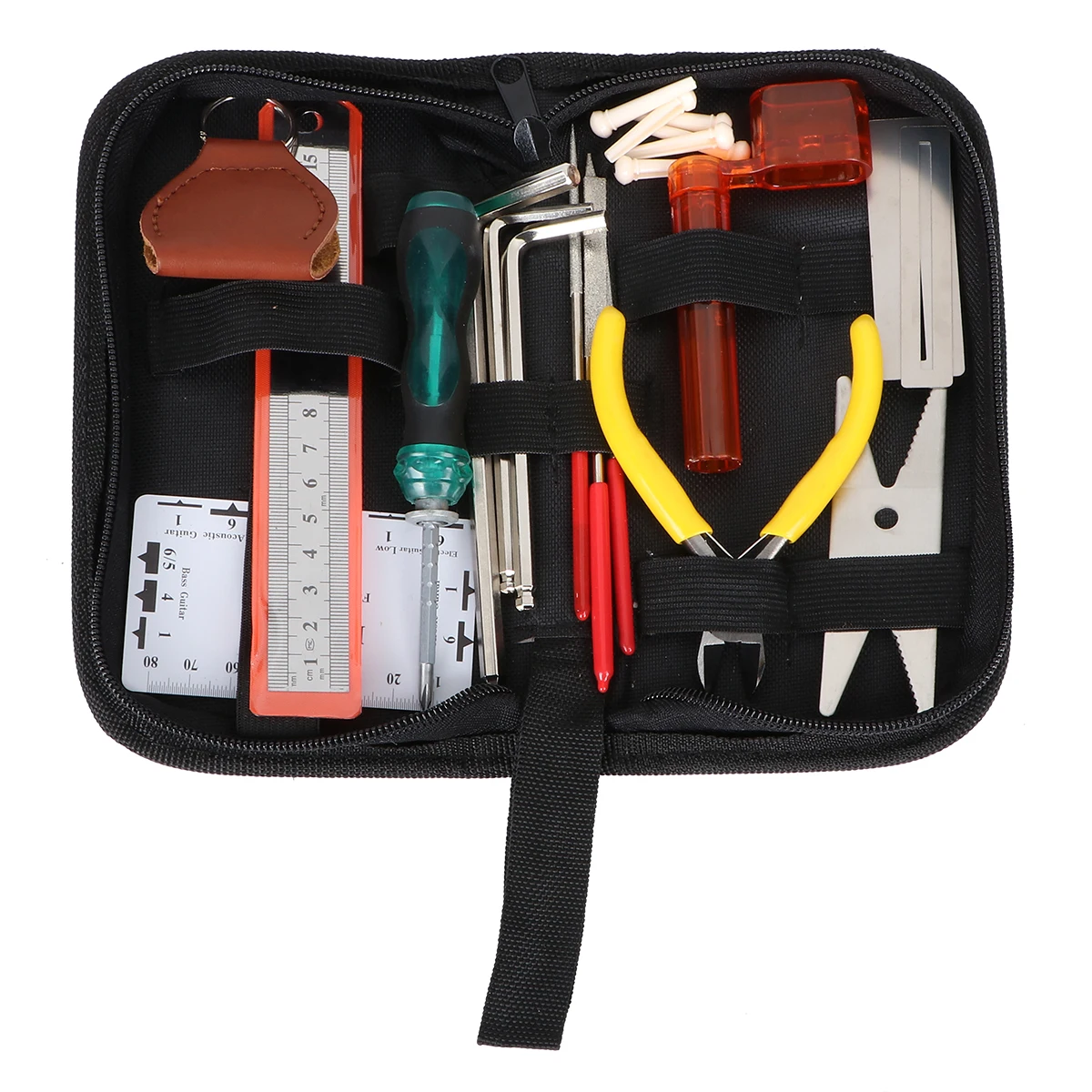 

26-in-1 Guitar Repairing Tool Set Complete Professional Kit for Guitar Maintenance String Changing Cleaning Measuring