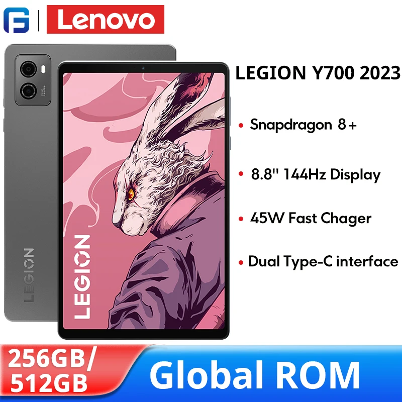 Lenovo LEGION Y700 2023 Global ROM Tablet Snapdragon 8+ ثماني النواة 8.8 بوصة 144 هرتز عرض 6550 مللي أمبير ZUI15 WIFI