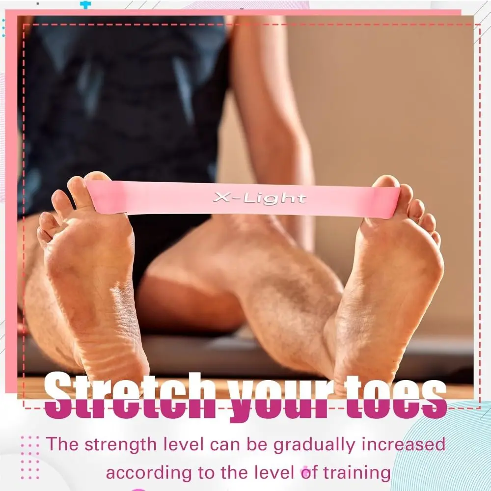 5pcs Bunion Correction Toe Bands Foot Care Elastic Toe Straightener Hallux Valgus Alignment Resistance Loop Yoga Exercise