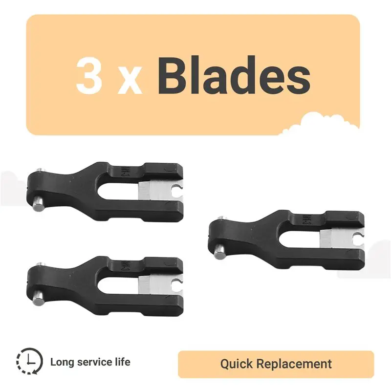3Pcs For Bambu Filament Cutter Blades Replacement For Bambu Lab H2D 3D Printers Filament Cutter Spare Parts-TCES