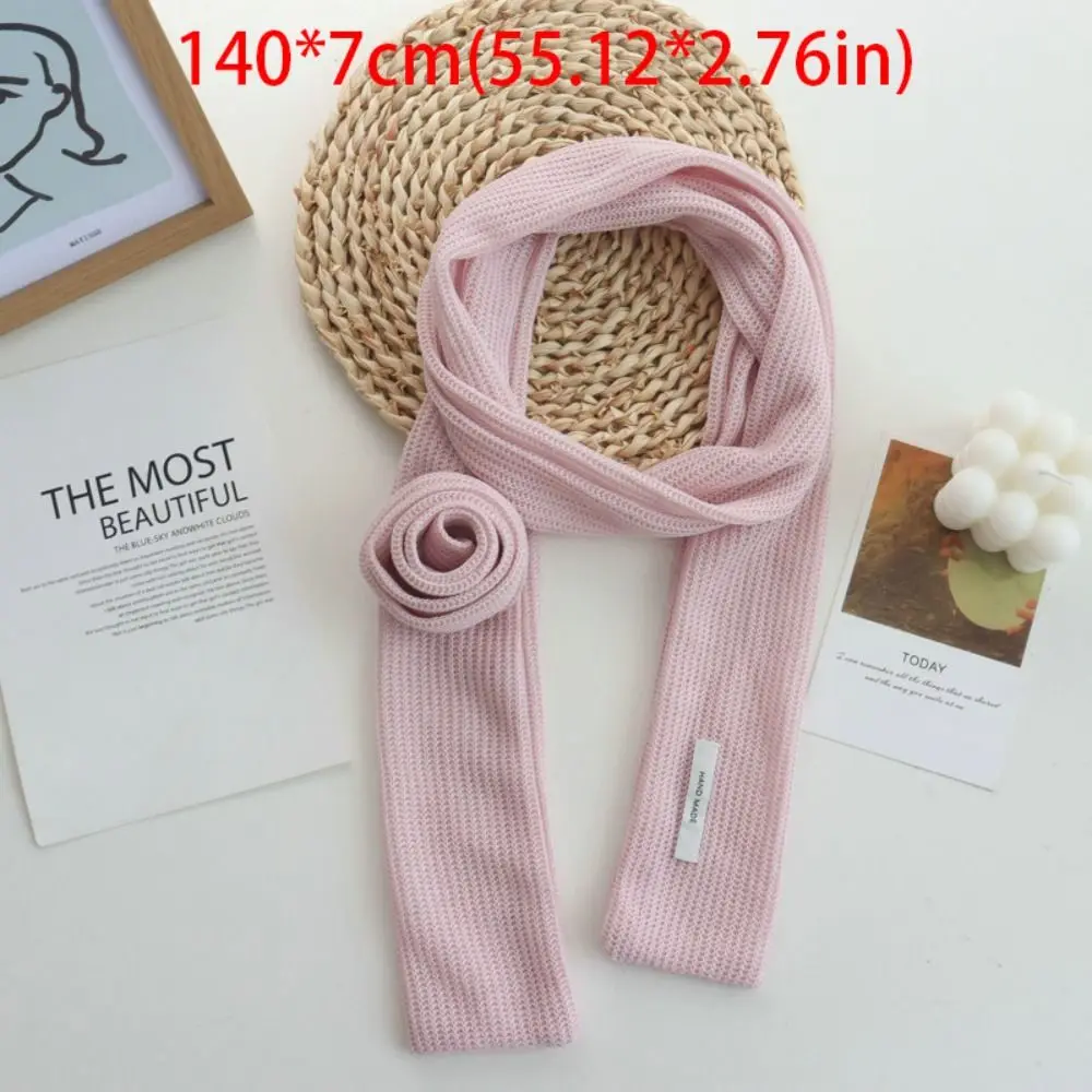 Cravat وشاح طويل منديل الديكور التجميع الملابس والاكسسوارات روز زهرة الأوشحة وشاح الملحقات التفاف