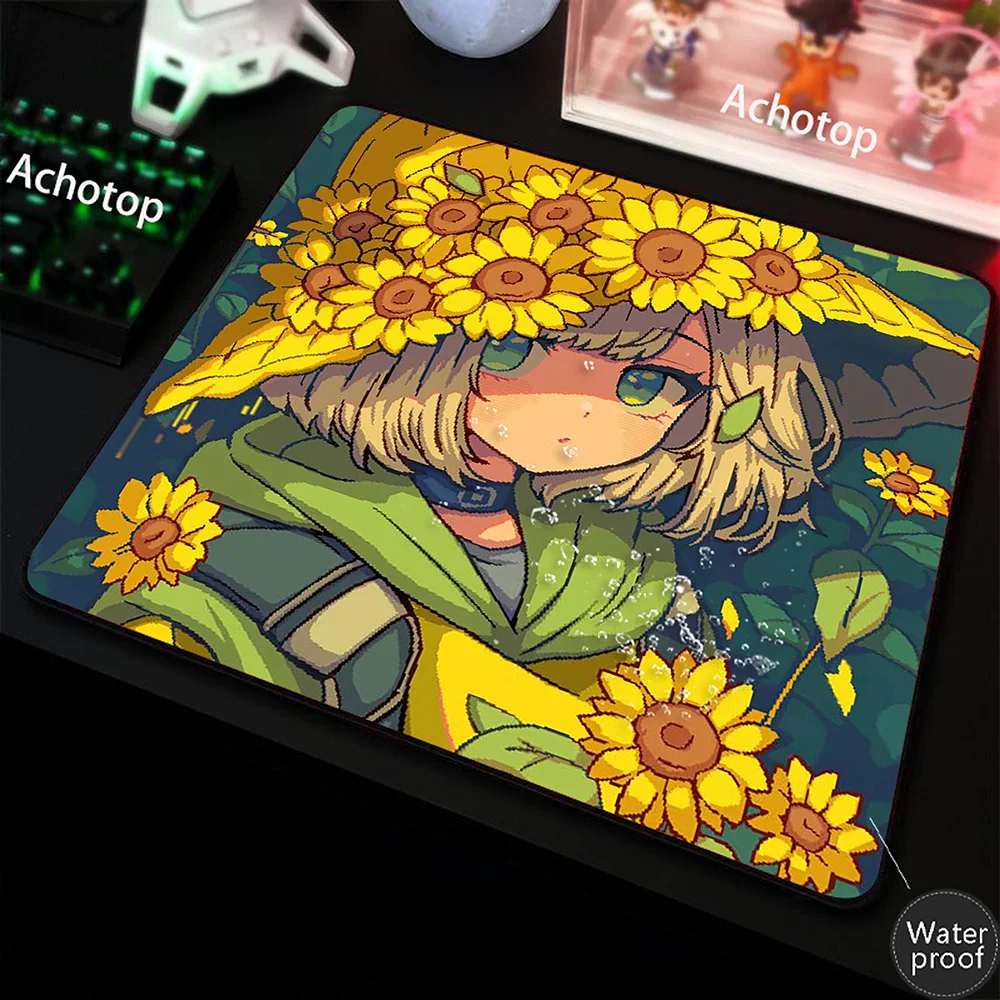 

Pixel Girl 100% Waterproof Mouse Pad Rubber Keyboard Gaming Accessories Mousepad Kawaii Office Mice Computer Peripherals Mat