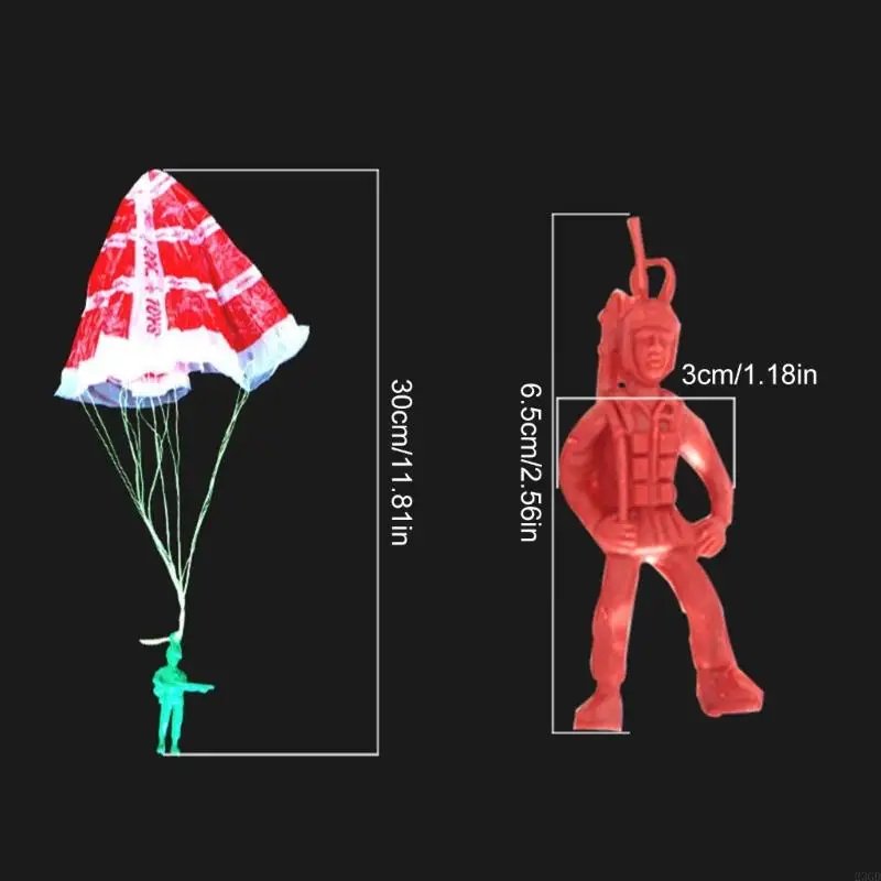 Giocattolo da paracadute 23GD, grovigli fiordali giocattolo armys paracadute, giocattolo che vola all'aperto