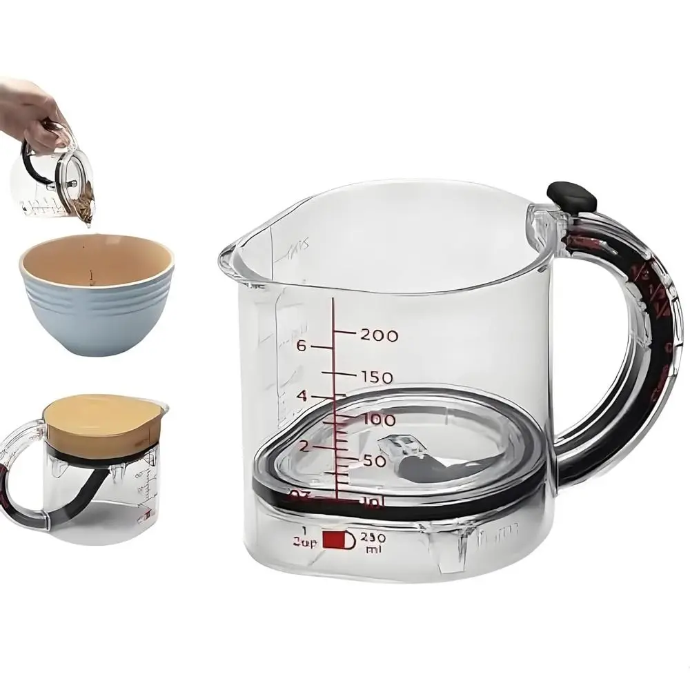 

4-In-1 Adjustable Measuring Cup Portable Measuring Container Multi-Functional Measuring Cup Ith Scraper-Style Seal Base
