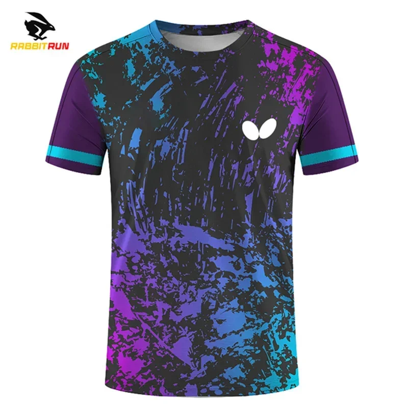 Camisetas de tenis de mesa para hombres y mujeres, camisetas de Bádminton de manga corta, uniformes de entrenamiento de competición, deportes de