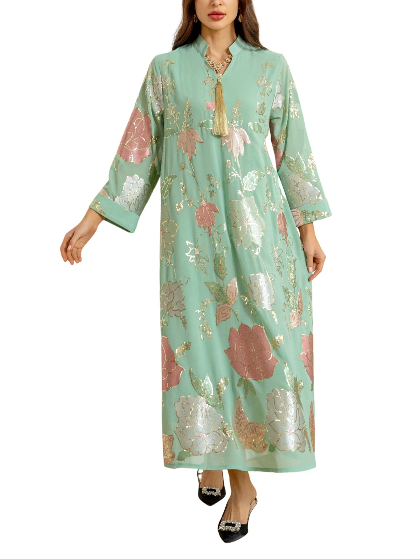 

Women Dress Muslim Long Sleeve Dress for Women Dresses Robe Female Vestidos Robes