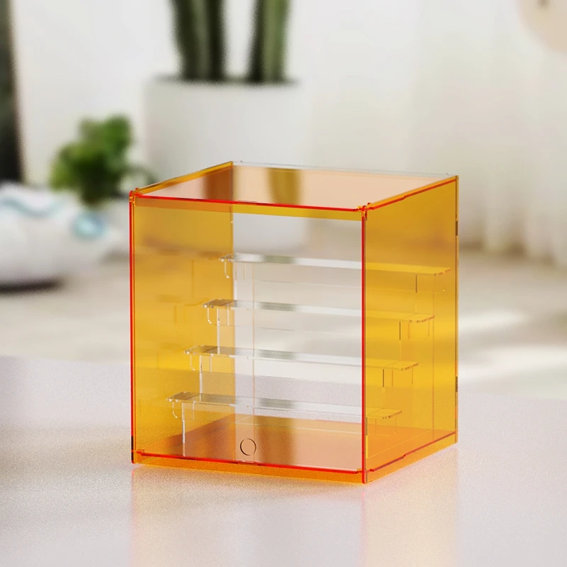 Acrylic Display Case Stand Assemble Countertop Box Storage Organizer Dustproof Showcase for Action Pop Figures Collectibles Toys