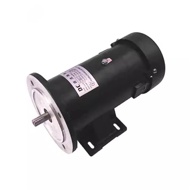 500W DC 220V Permanent Magnet DC Motor 1800RPM 4 A with Round Flange & Base for Vertical/Horizontal Industrial Machinery