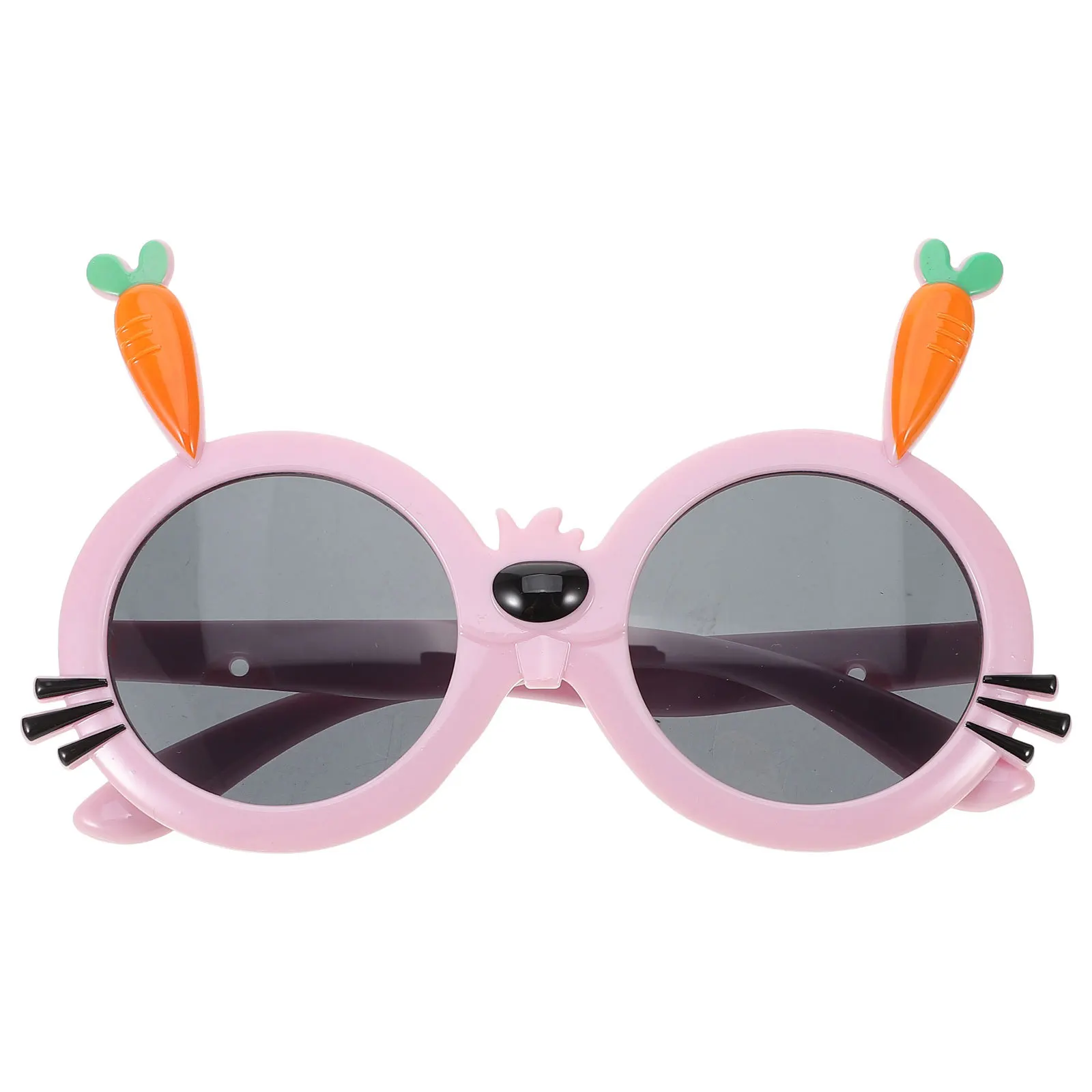 1Pair Kids Sunglasses Cartoon Bunny Design Lightweight Uv Protection Funny Party Favors Decorative Plastic Eyewear for Toddlers