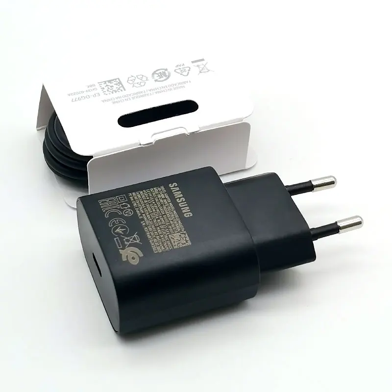 For Samsung Z Flip Fold 6 5 4 3 2 25W Super Fast Charger Adapter Type C Cable For Galaxy S20 S21 S22 S23 S24 Note 20 Ultra 10 FE