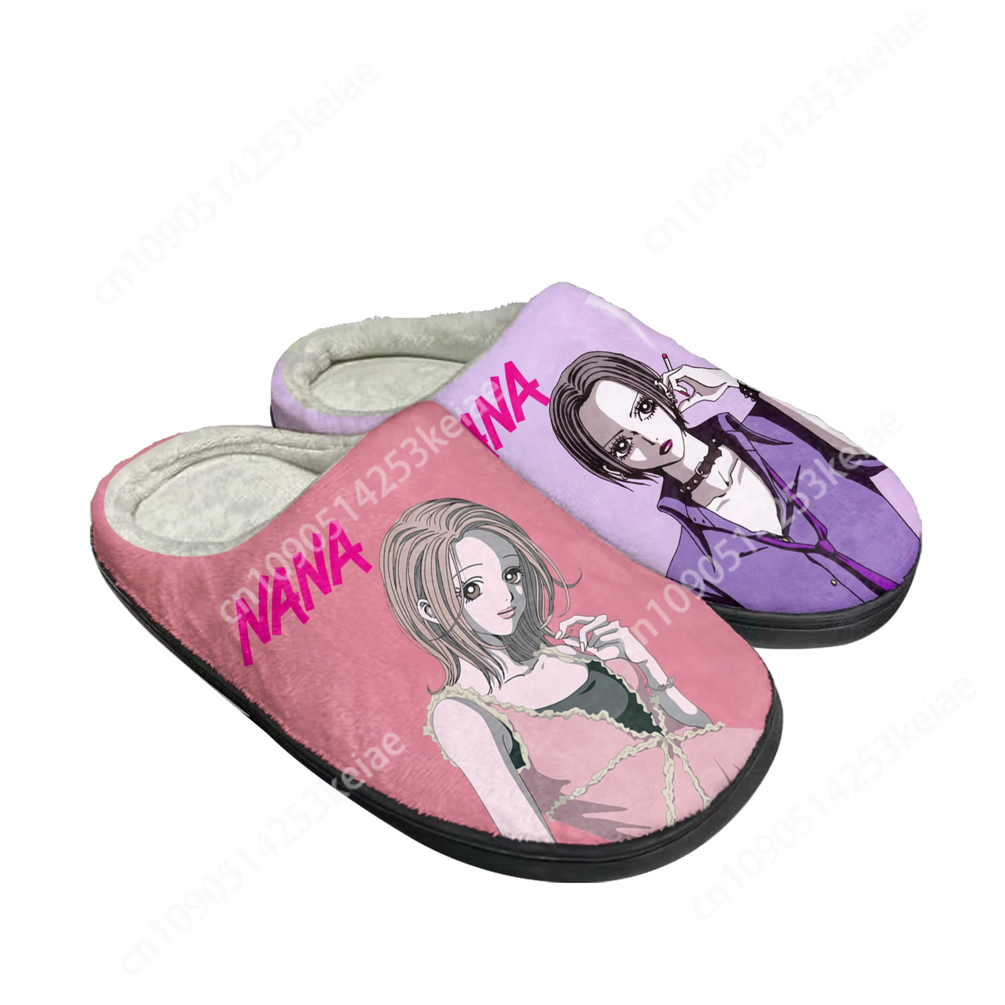 

NANA Osaki Komatsu Shoujo Comics Home Cotton Custom Slippers Mens Womens Sandals Plush Casual Keep Warm Shoes Thermal Slipper