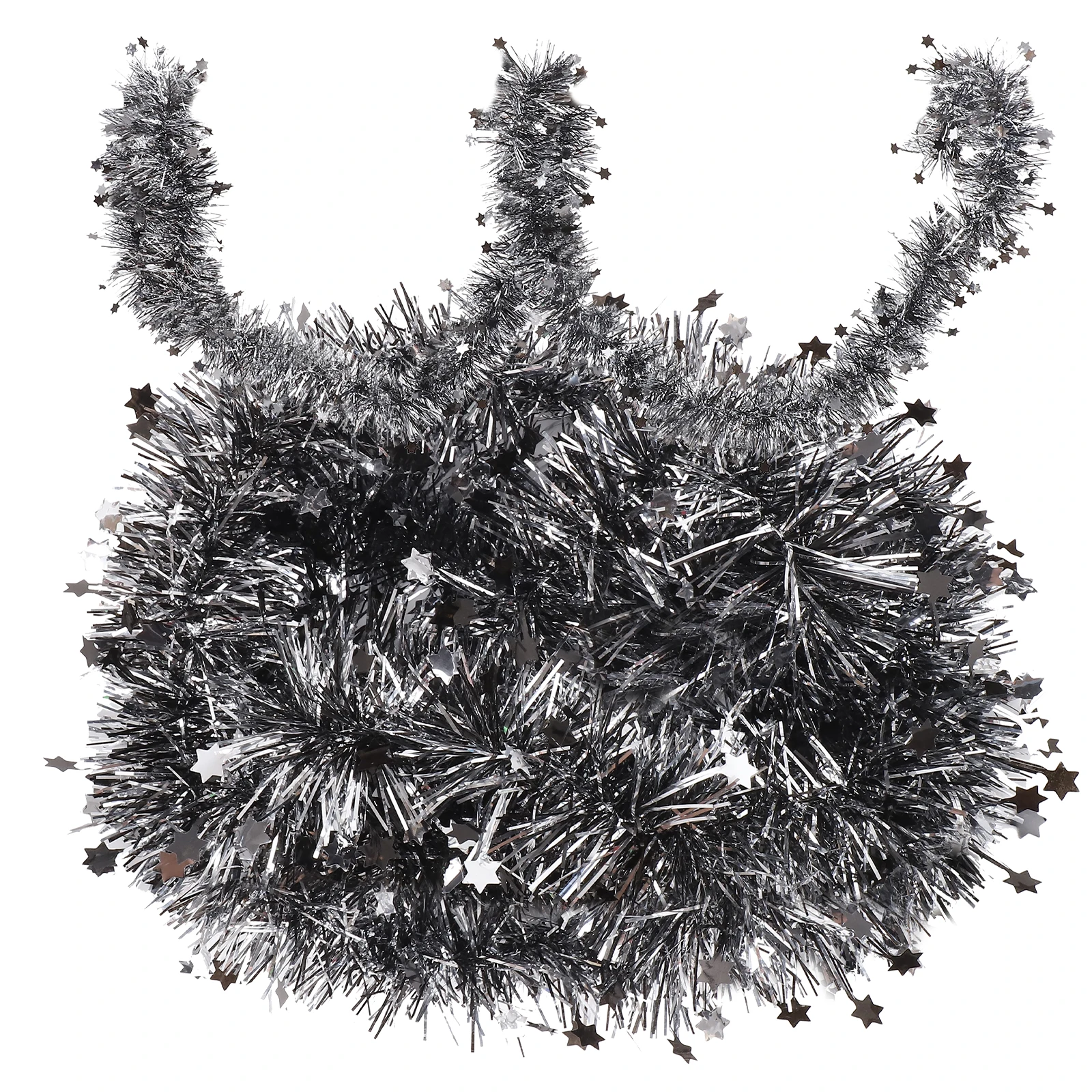 

3 Pcs Christmas Tree Decoration Star Themed Party Decorations Decorate for Hanging Stars Garland DIY Silver Festive