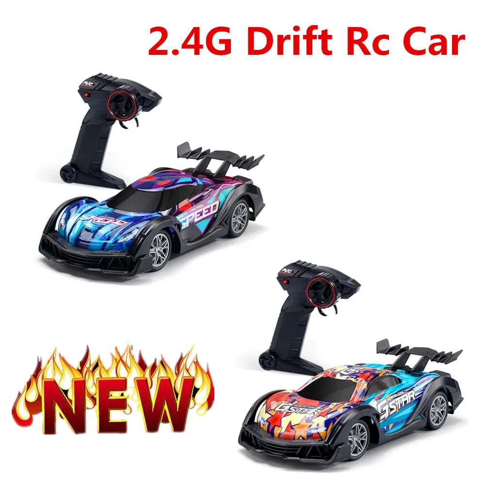 New 2.4G Drift Racing Children's Electric Remote Control Car RC Toys Cars Model Suitable For Grasslands And Roads