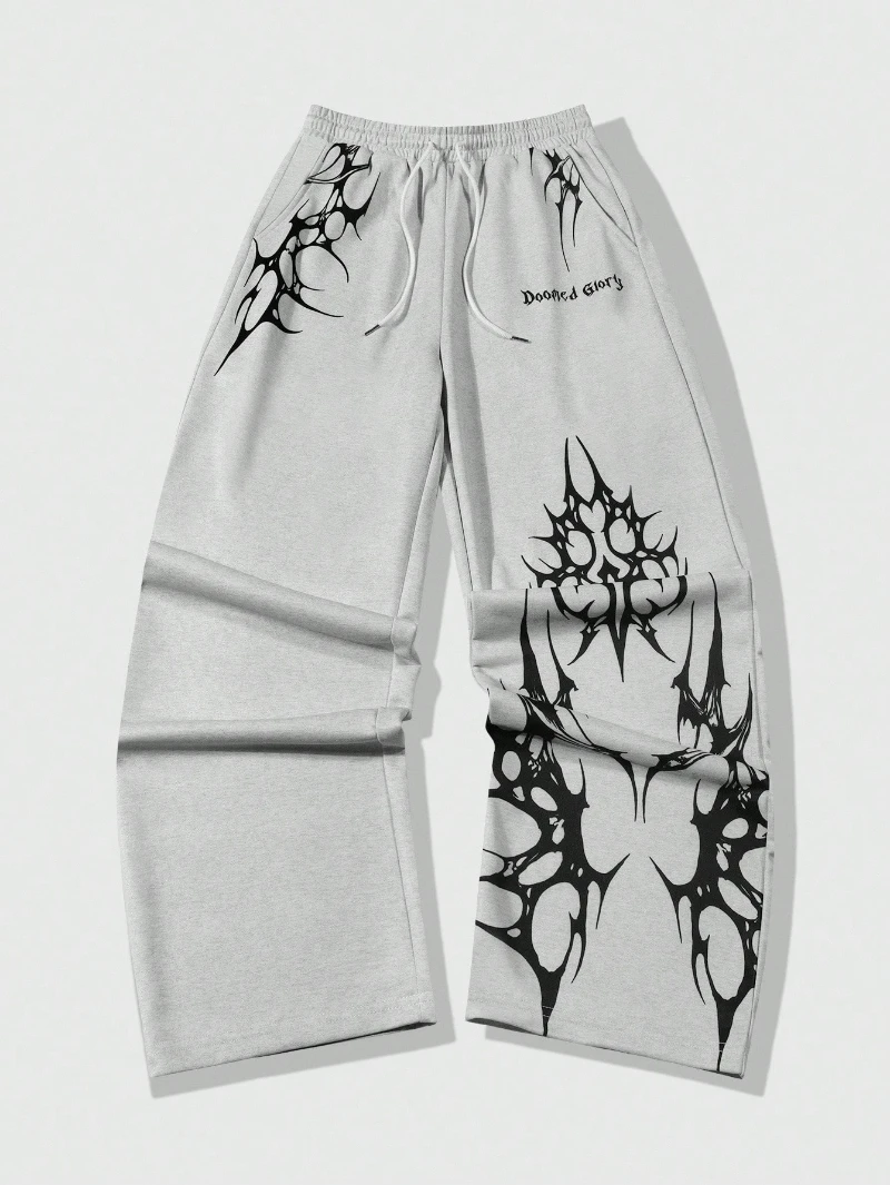 

Fitness Sports Sweatpants High Street Fashion Hip Hop Retro Stripe Casual Straight Wide Pants Men Harajuku Y2K Fashion Pants