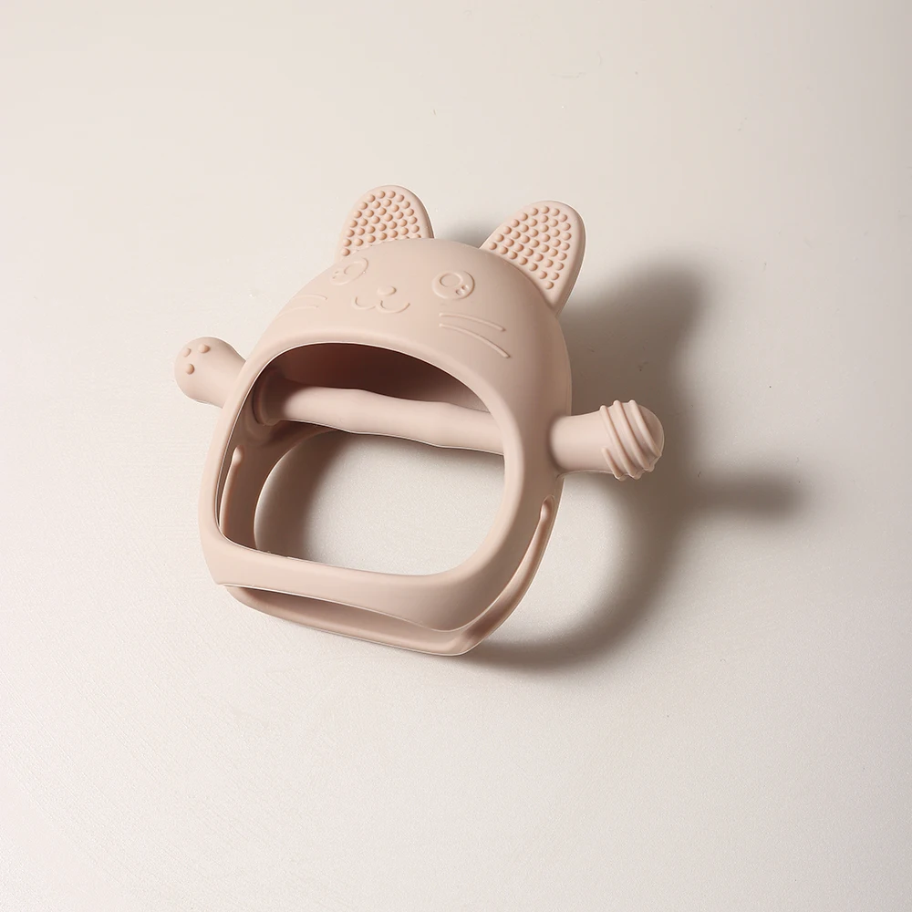 Baby Teether Bunny Gloves Teether Silicone Anti-eating Hand Molar Stick Massage Gums Baby Anti-biting Teether Baby Accessories