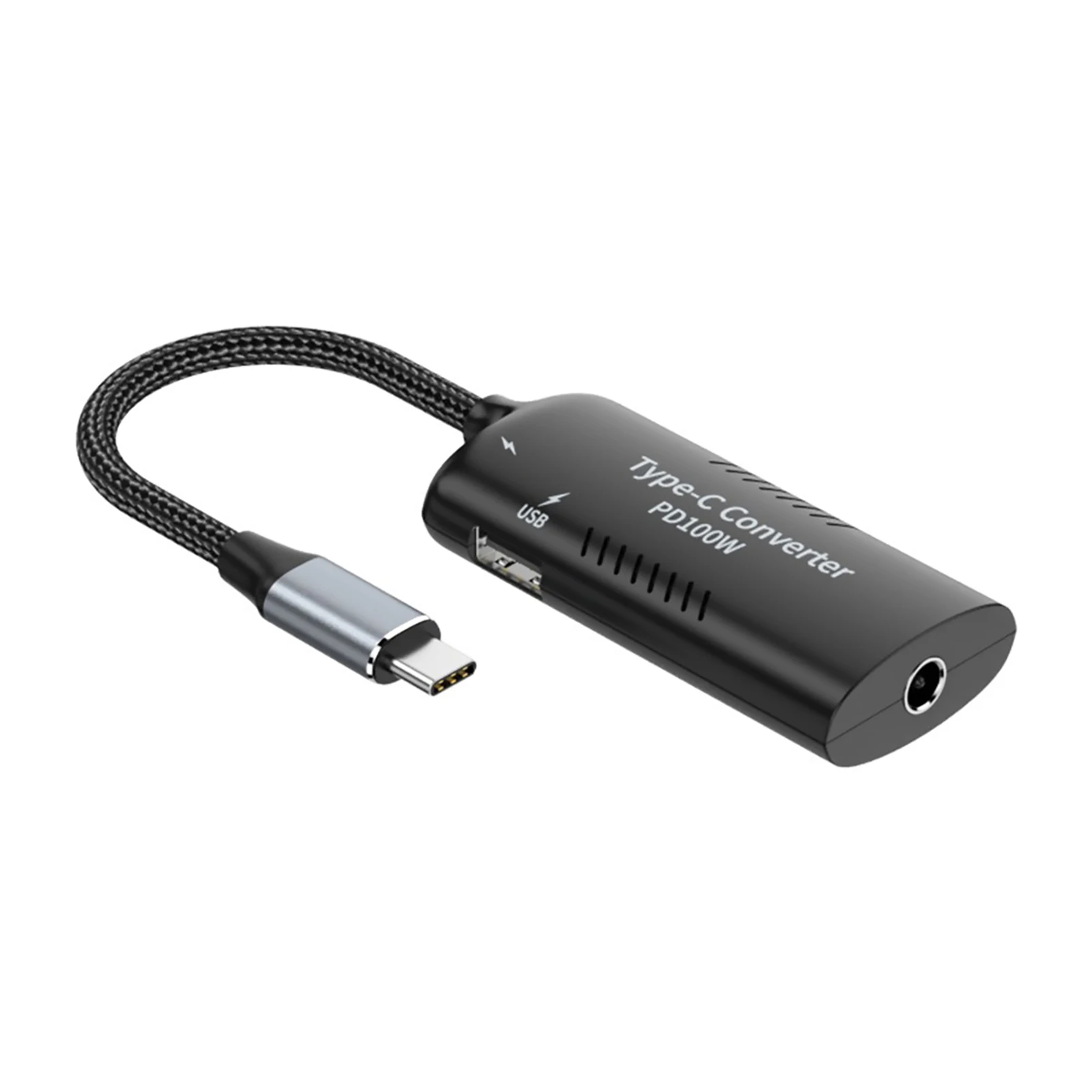 Conversor de Carregador DC para USB Tipo C, 100W, Cabo de Carregamento Rápido PD, Adaptador de Energia para Macbook, Lenovo, Laptop, Tablet, Telefone, Tipo C