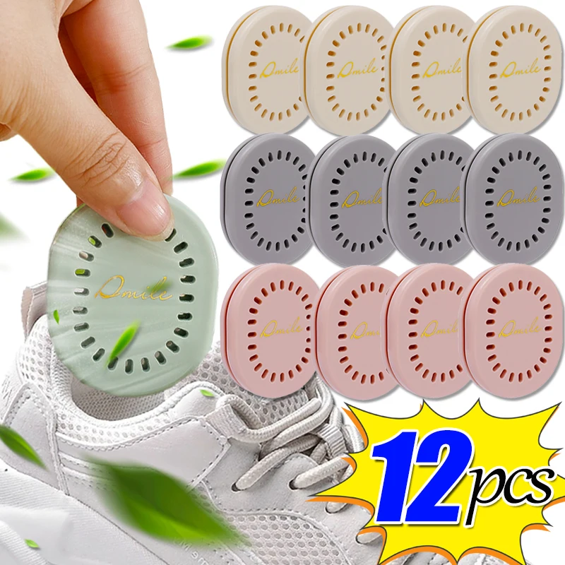 1/12PCS Solid Air Fresheners Shoes Toilet Lasting Deodorant Aromatherapy Bathroom Bedroom Wardrobe Car Round Fragrance Tablets