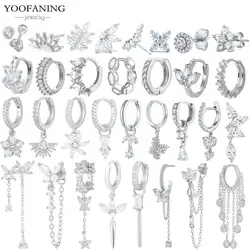 925 Sterling Silver Ear Needle High-end Silver Circular Earring Silver Tassel Series Women's Earrings Jewelry Party Luxury Gifts