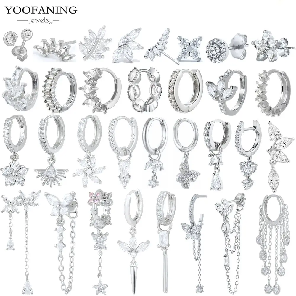 925 Sterling Silver Ear Needle High-end Silver Circular Earring Silver Tassel Series Women's Earrings Jewelry Party Luxury Gifts