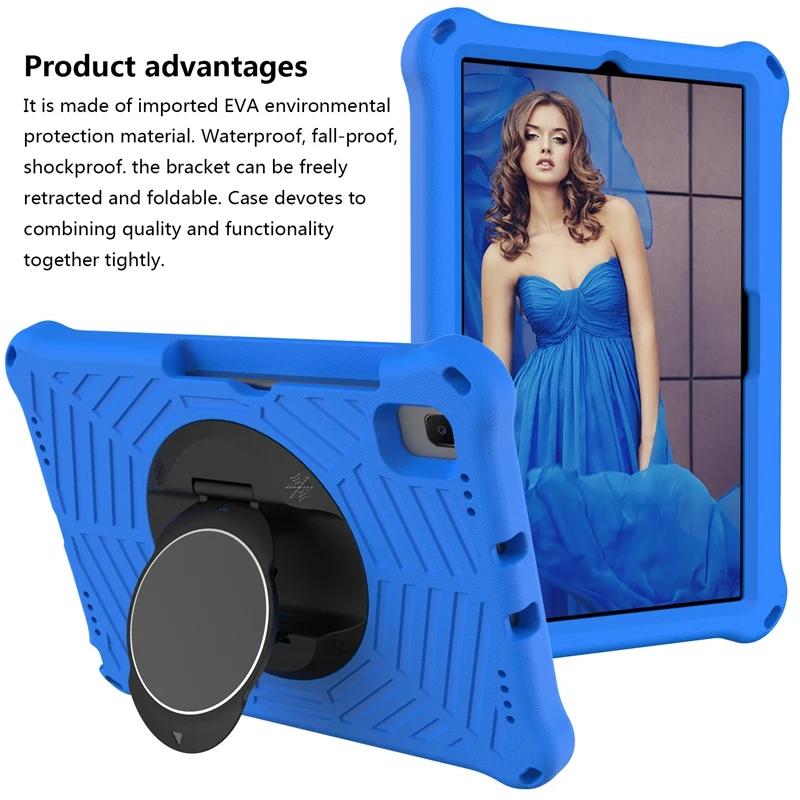 For Samsung Tab A7 Case 2020 10.4 Inch SM-T500/T505 With 360 Degree Rotating Stand Hand With Shoulder Strap