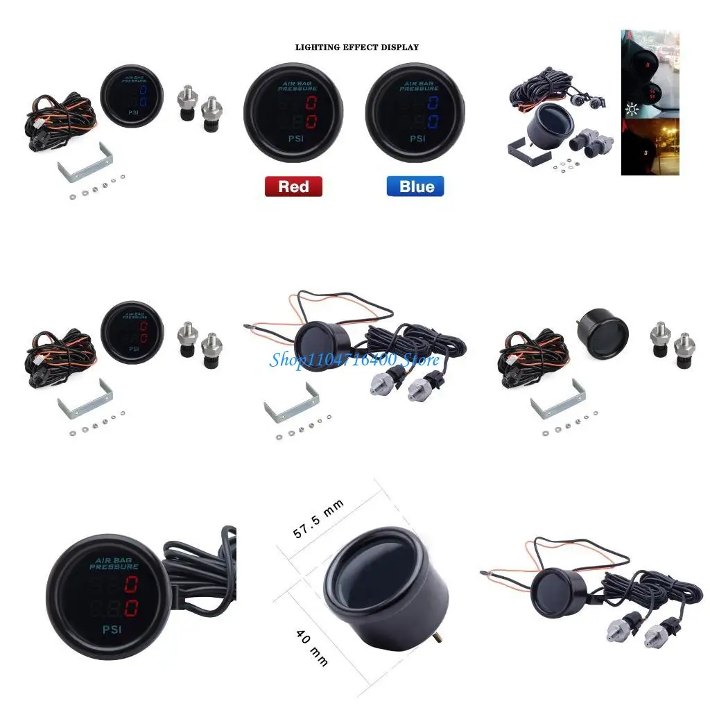 

y1gd Air Pressure Guage for Ride Suspension System Bag Suspension Gauge