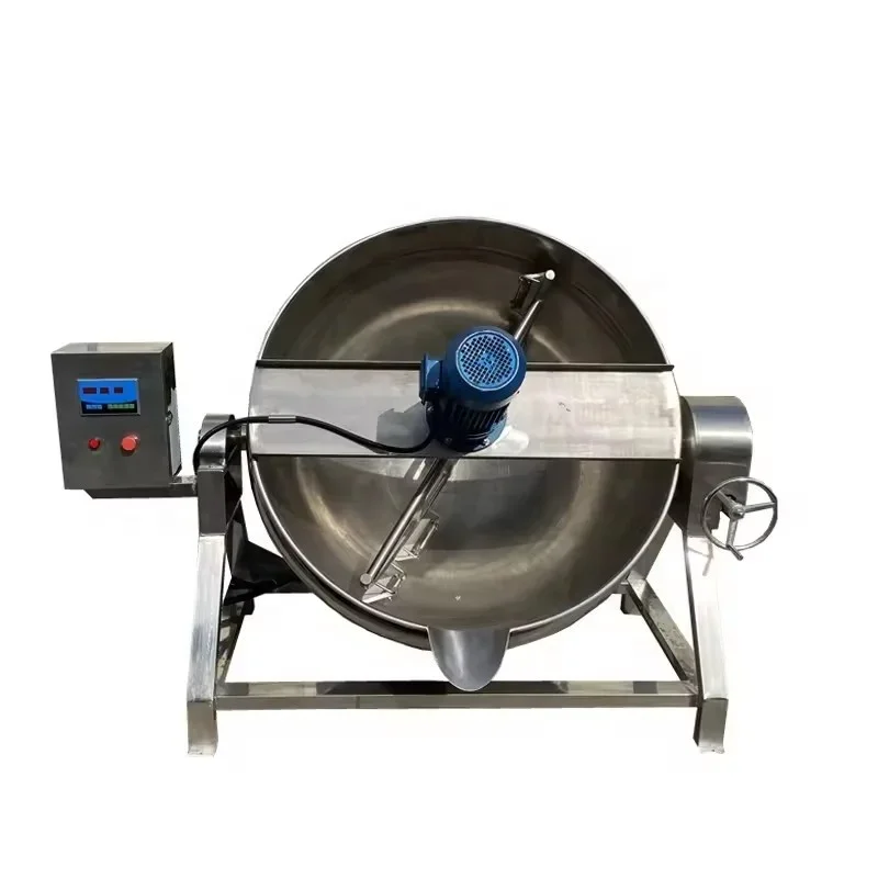 Automatic Electric Steam Gas Heating Double Jacket Kettle Pot with Scraper Stirrer for Candy Chocolate Cooking
