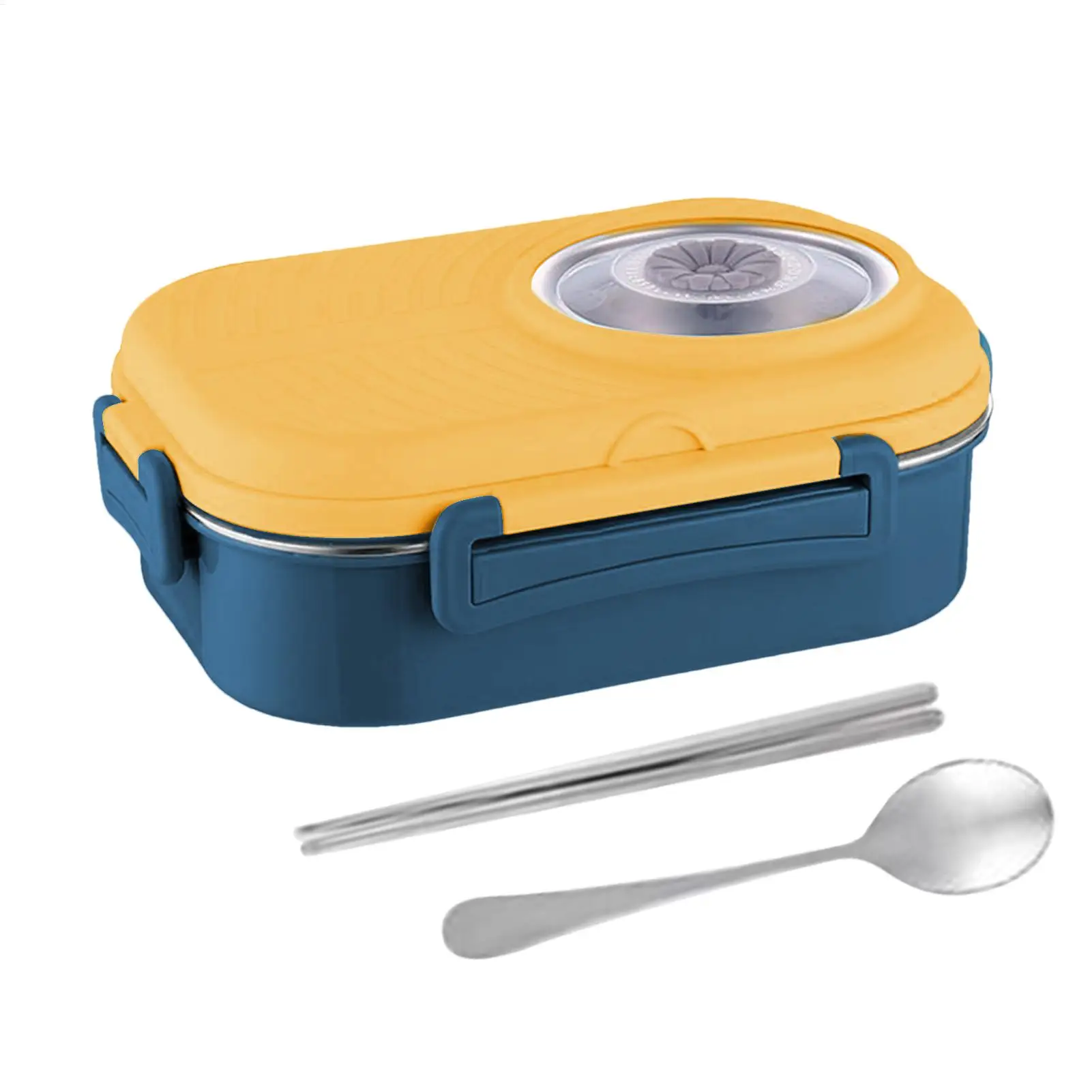 

Stainless Steel Lunch Box Leakproof 3-Compartment Food Container Camping Meal Container for School Office Kids College Students