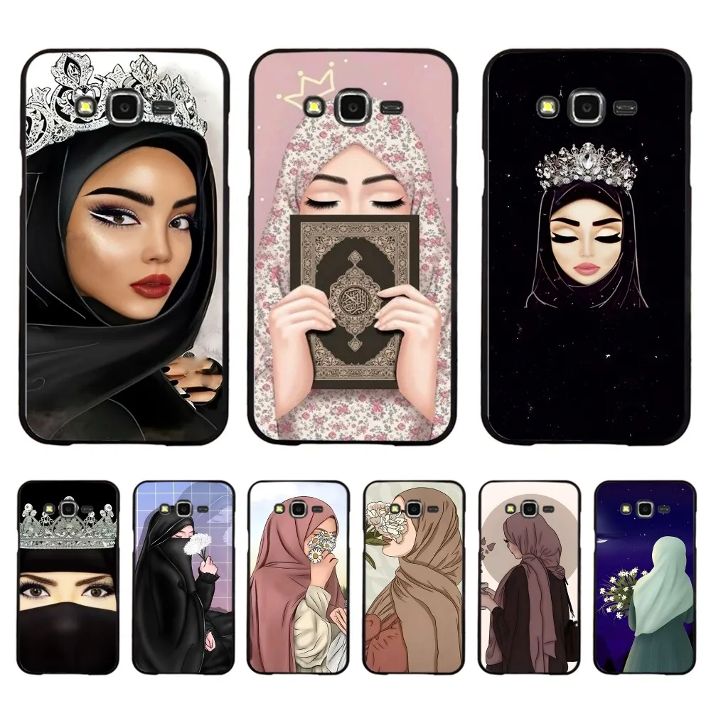 Muslim Arabic Hijab Girl Phone Case For Samsung J 7 plus 7core J7 neo J6 plus prime J6 J4 J5 Mobile Cover