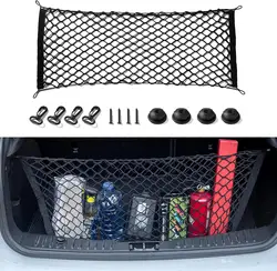 4 HooK Car Rear Boot Trunk Cargo Elastic Mesh Net Luggage Organizer For Ford Mustang SN95 S197 S550 S650 Shelby GT500 GT Mach-E