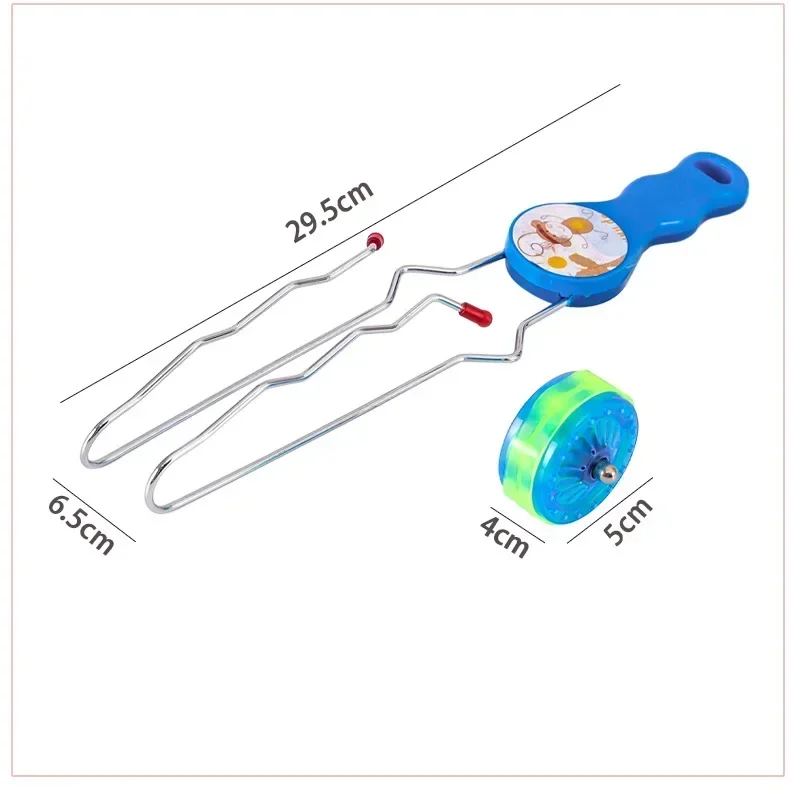 발광 자이로스코프 마그네틱 회전 탑, 다채로운 LED 자이로스코프, 재미있는 스포츠 장난감, 회전 핸들, 어린이 클래식 장난감 선물