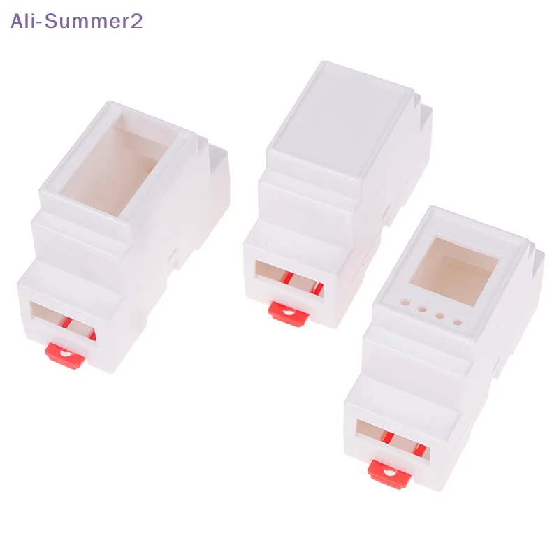 【Summer2】DIN Rail PLC Junction Box Plastic Electronics Box Project Case 4Colors 88x37x59mm 35-Rail Mounting Instrument Housing