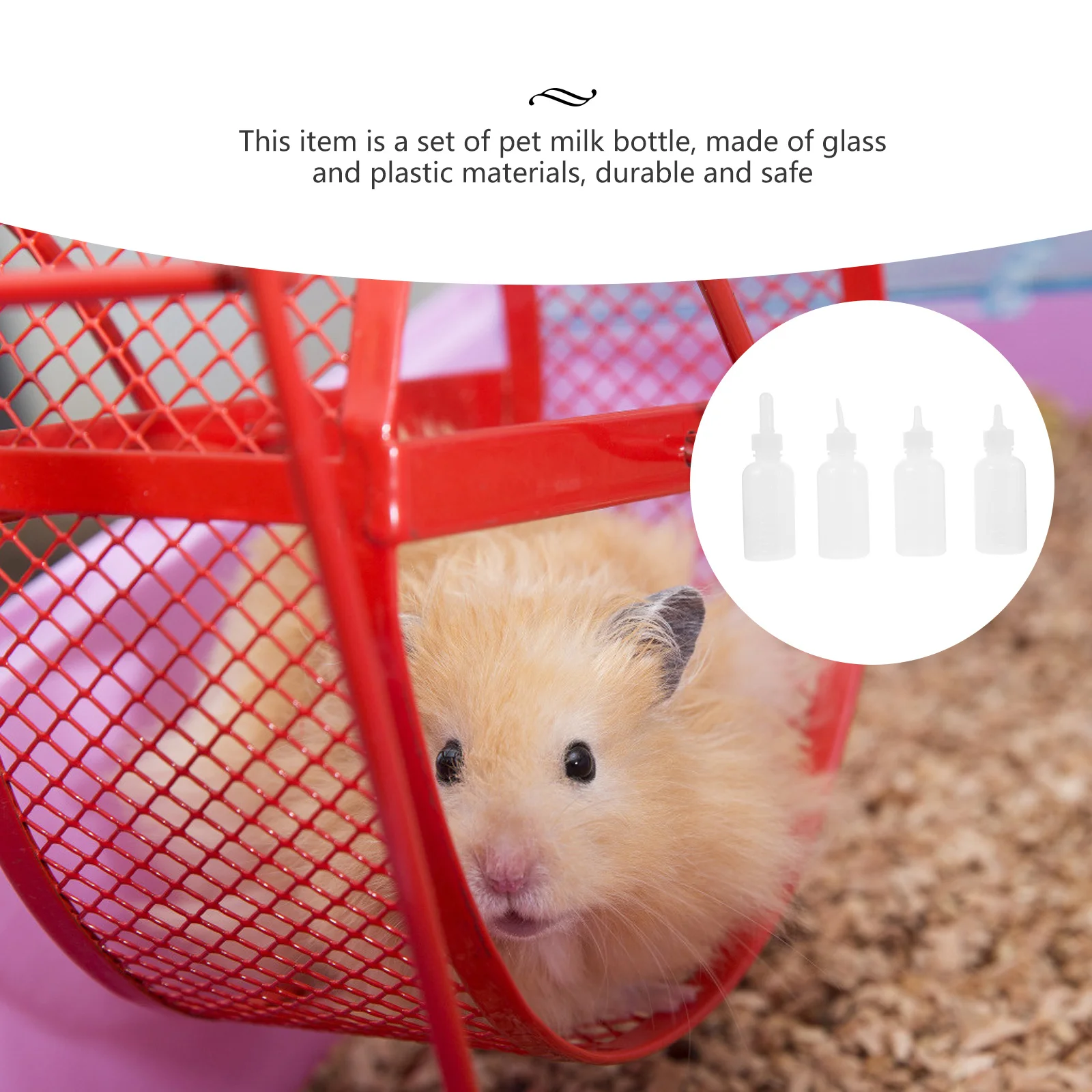 

4Pcs Newborn Pet Feeding Bottles Dog Cat Milk Feeder Nursing Bottle with Clear Scale Easy Control Feed Bottles