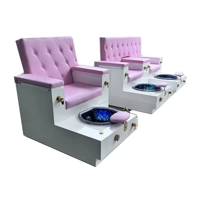 Single Double Pedicure Chair Foot Bath Nail Art Sofa with Sink You can soak your hands in surf lights