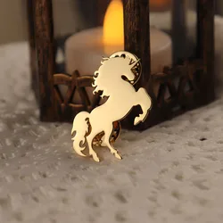 Unicorn Stainless Steel Brooch Perfect Fantasy Personalized Talk Brooch Best Men's Groom Wedding Gift