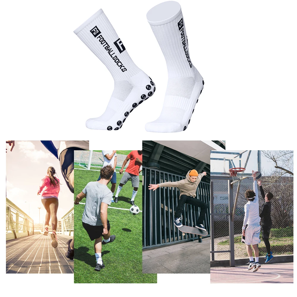 Outdoor Sports Running Socks Compression Stretch Socks Athletic Football Soccer Socks Anti Slip Socks with Grips