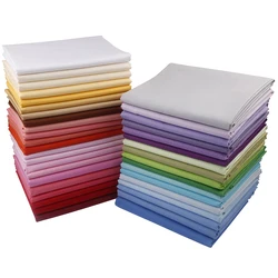 100%Cotton Twill Fabric,For Quilting&Sewing Material Crafts Patchwork And DIY Dyed Cloth,40x50cm,Solid Color Series Set