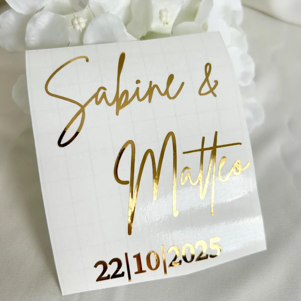 Stiker Vinyl Personalisasi Tek - Wedding Z ulasan dan harga