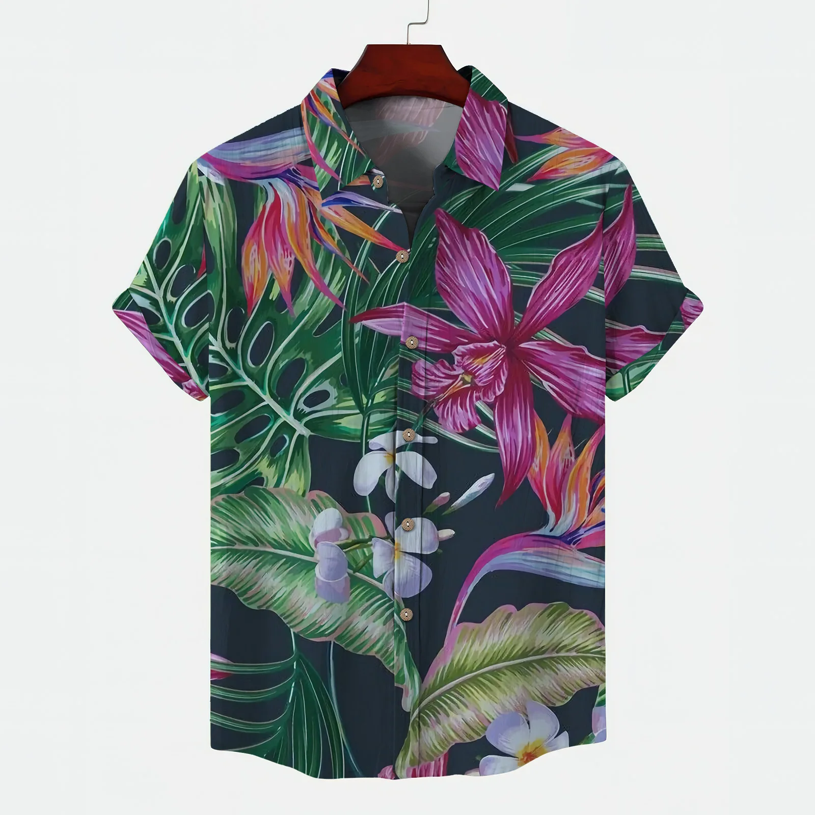 

Leisure Mens Clothing Versatile Men's Fashion Man 2024 T-shirts for Men Fashion Floral Print Comfortable Hawaiian Shirt Harajuku