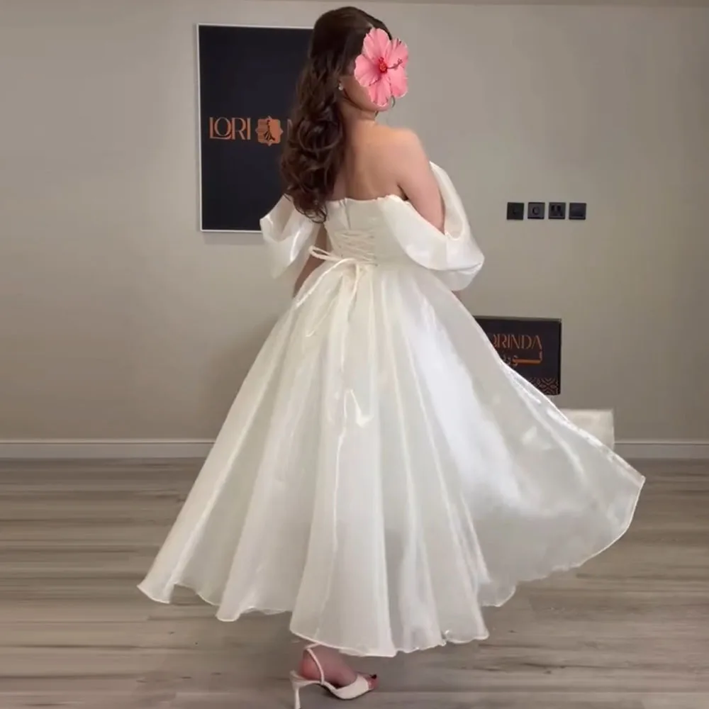 

Симпатичное вечернее платье Eightale с открытыми плечами, индивидуальный пошив, из органзы, длиной до колена, А-силуэта, для выпускного вечера, свадьбы, вечеринки