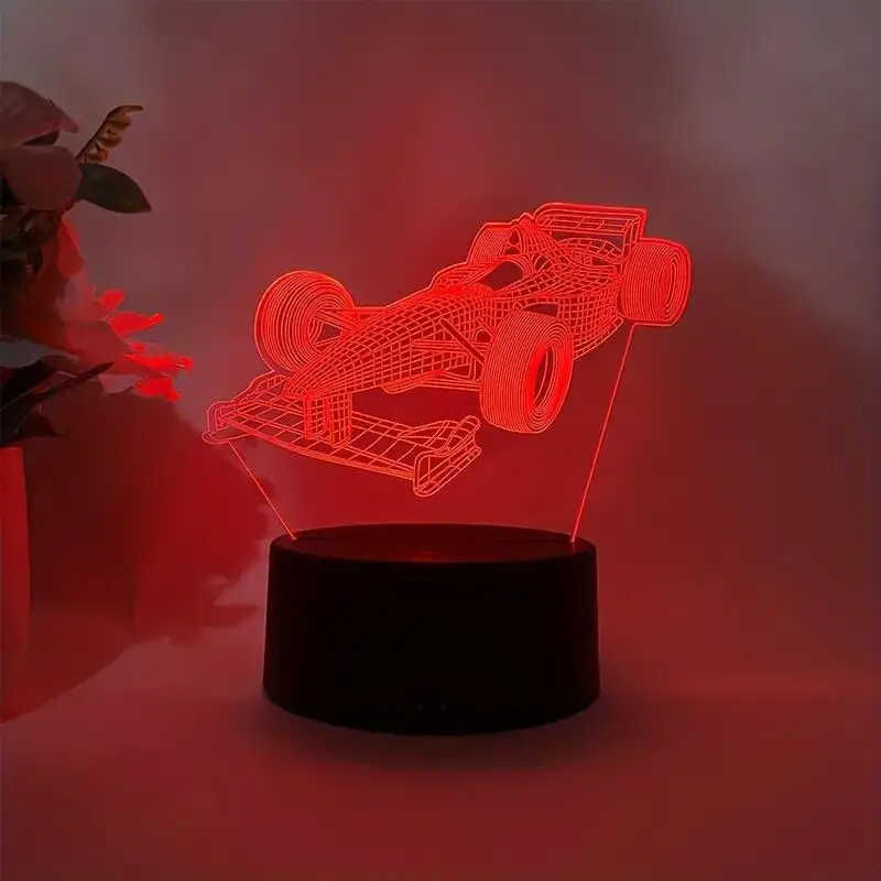 1pc Dinosaur 3D Night Light, 3D Optical Illusion Lamp With Touch, 7-Color Changing Ambient Light For Bedroom