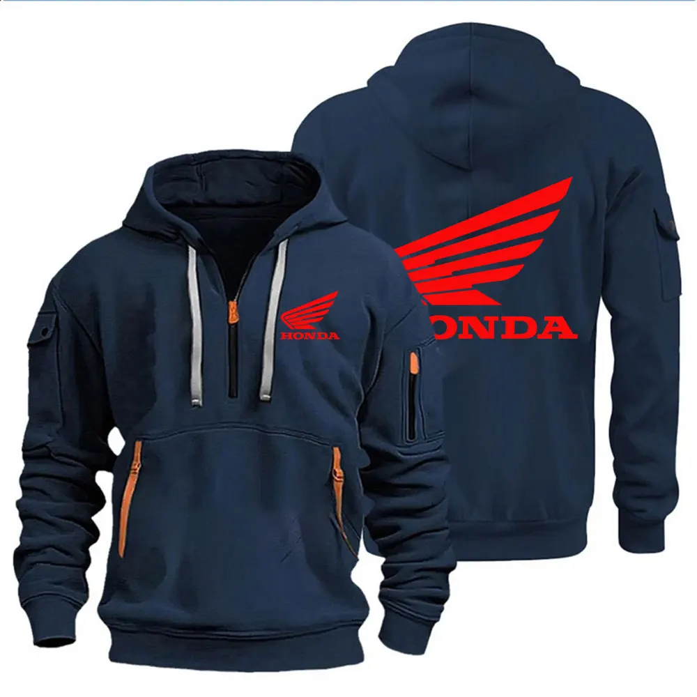 

Men's Clothing Hoody Hoodie Motorcycle Jacket Honda Wing Logo Print Sweatshirt Pullover Trendy Biker Jacket Autumn and winter