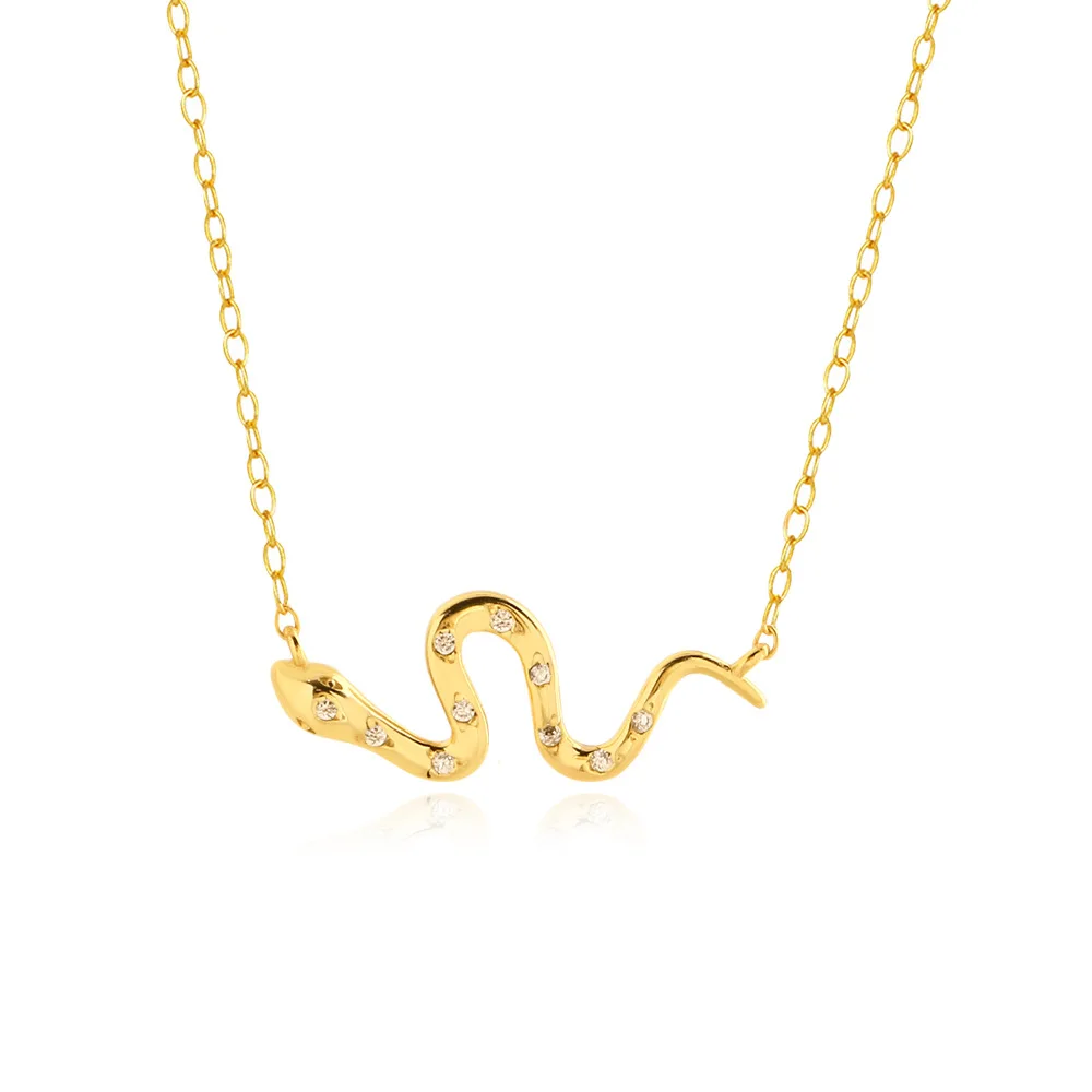 

CCFJOYAS 925 Sterling Silver Snake Pendant Necklace for Women Spirit Snake Inlaid Zircon Clavicle Chain Fine Jewelry Gift