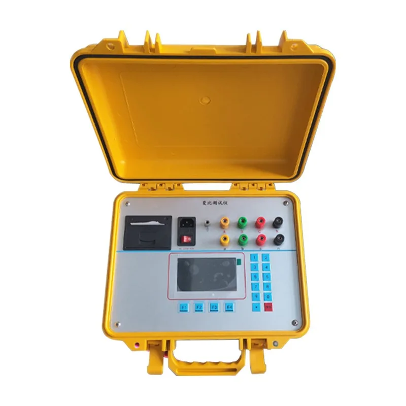 Professional Handheld AC DC Transformer Turns Ratio Group Vector Tester Three Phase TTR Polarity Bridge Meter Portable Electric