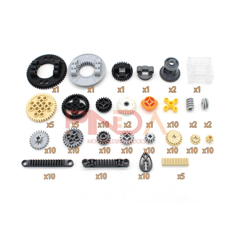 

169pcs MOC Technology Set Technical Parts Pin Beam Axle Connector Panel Gear Building Block Bricks High-Tech Car Motorcycle Toys