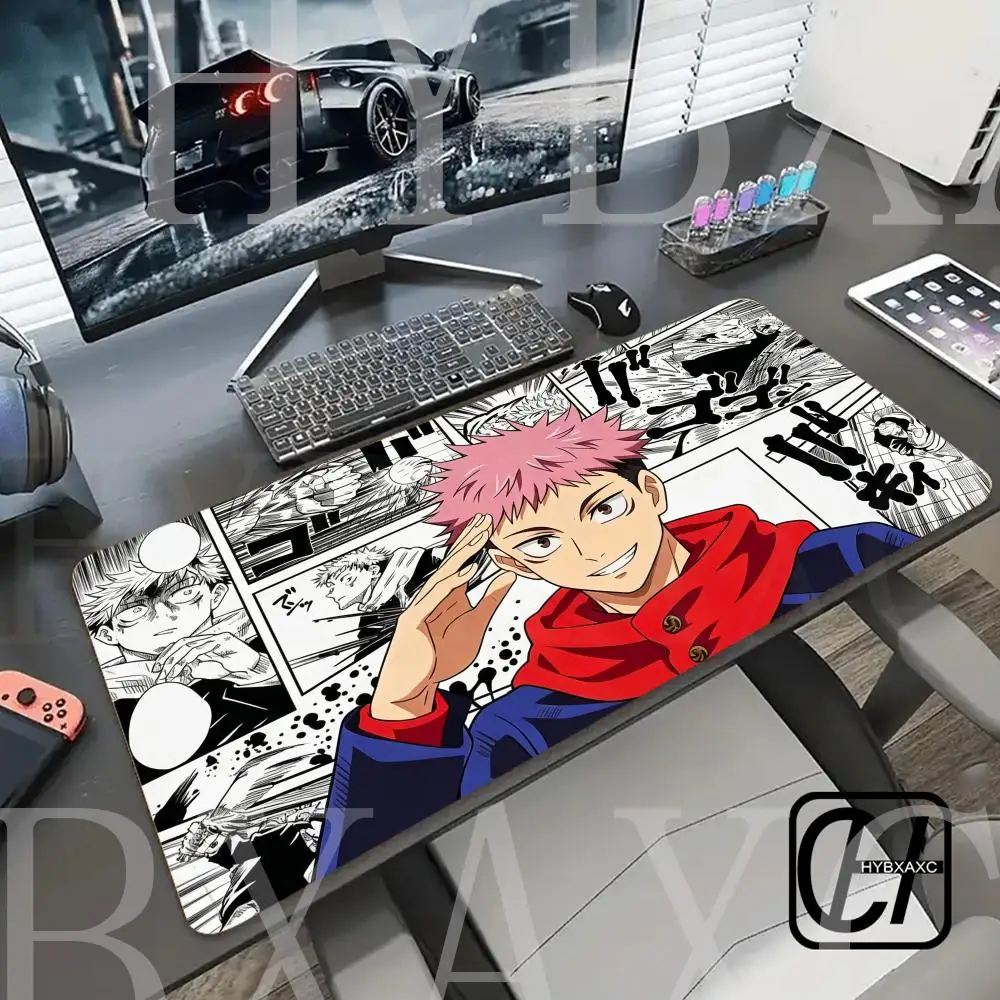 HYBXAXC Mouse Pad Gamer Home HD Large Mat XXL MousePads J Jujutsu K-Kaisen Laptop Anti-slip Gamer