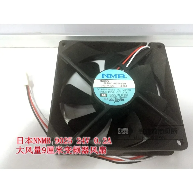 JFG for  NMB-MAT Minebea 3610KL-05W-B59 24V 0.20A 9225 9CM 3PIN  Frequency converter cooling fan